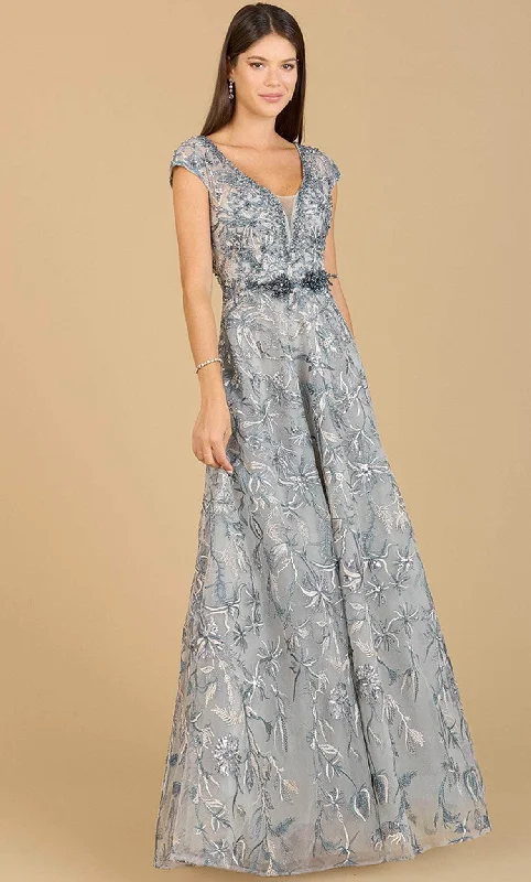 Overstock Lara Dresses 29196 - Embroidered Sleeveless Evening Gown