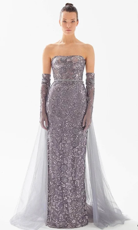 Deal of the Day Tarik Ediz 98312 - Beaded Embroidered Lace Evening Gown