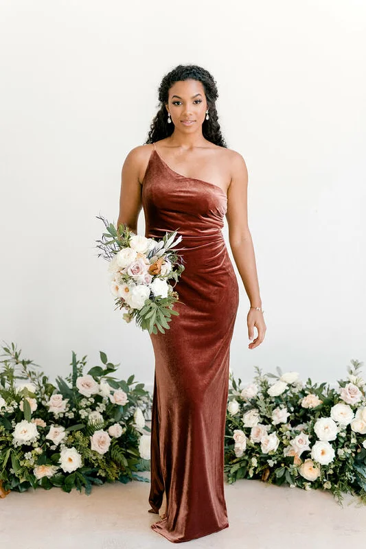 Markdowns Other Reverly Jade Velvet Terracotta Dress