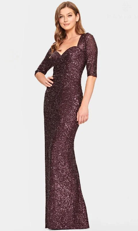 Take Advantage Faviana S10861 - Sweetheart Sequined Evening Gown