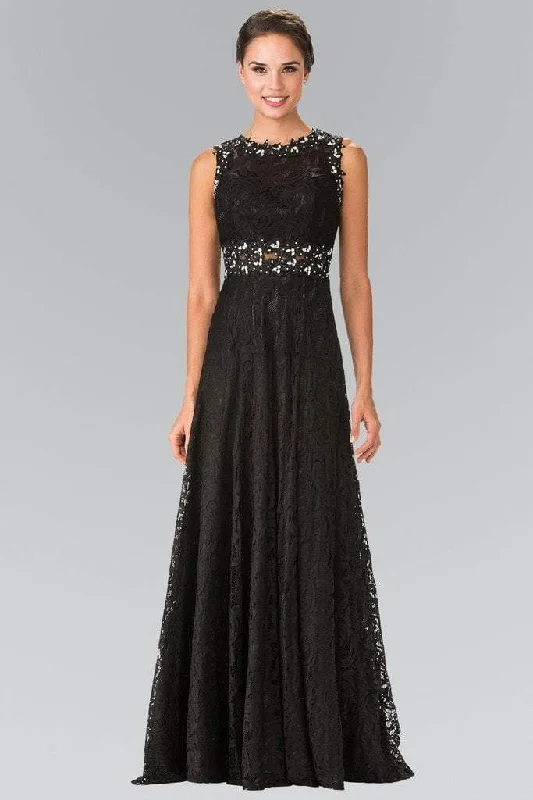 Price Cut Elizabeth K - GL1460 Sleeveless Beaded Lace Long Dress