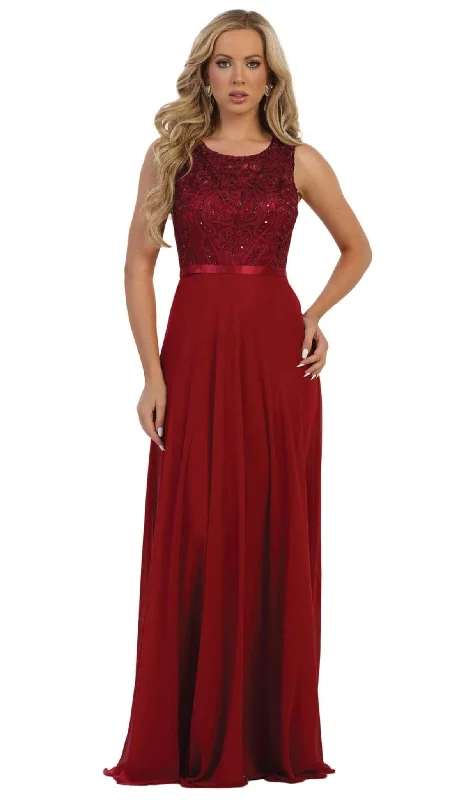 Savings Galore May Queen Bridal - MQ1519 Cap Sleeve Soutache Adorned A-Line Bridal Gown