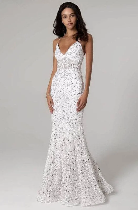 Deal Zone SCALA - V-Neck Trumpet Prom Dress 60080