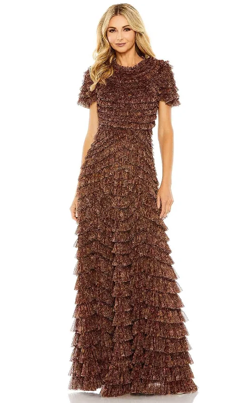 Mega Deal Mac Duggal 8042 - Ruffle Tiered A-Line Evening Gown