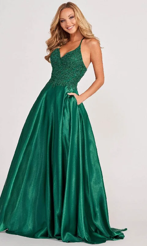 Price Cut Colette for Mon Cheri CL2033 - Embroidered Sleeveless Plus Size Prom Dress