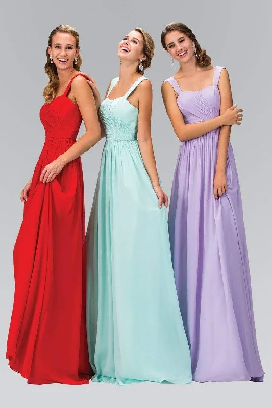 Crazy Deals Elizabeth K - GL1386 Sleeveless Shoulder Straps Chiffon Long Dress