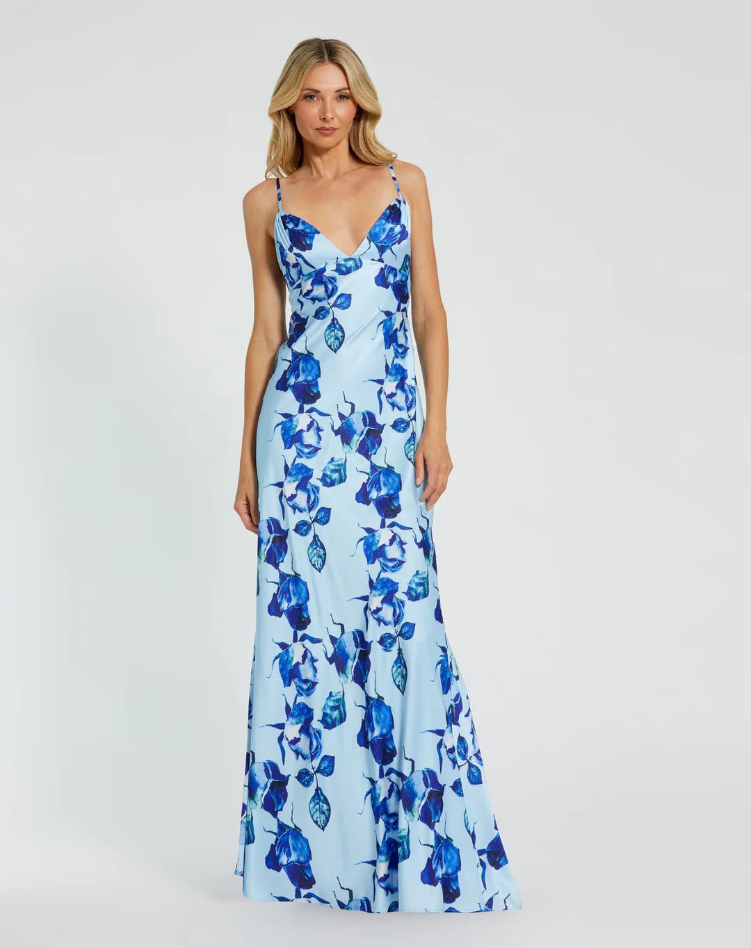 Incredible Offers Ieena Duggal 68336 - Floral Printed Charmeuse Sheath Dress
