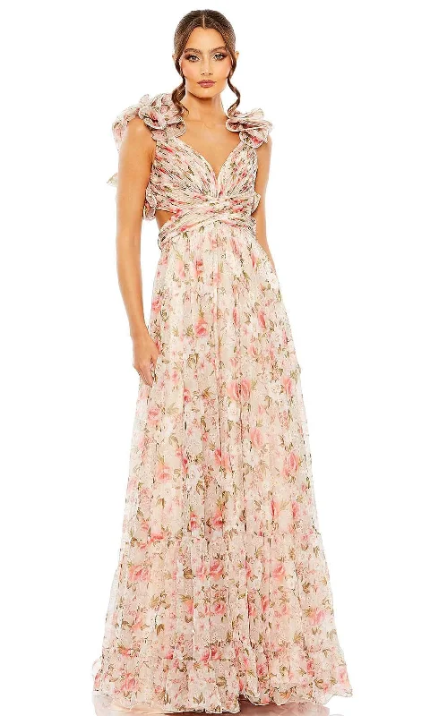 Special Buy Mac Duggal 68519 - Floral Ruffle Tiered Prom Dress