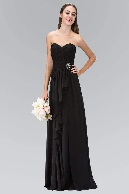 Exclusive Deal Elizabeth K - GL1125 Strapless Ruched Sweetheart Chiffon Dress