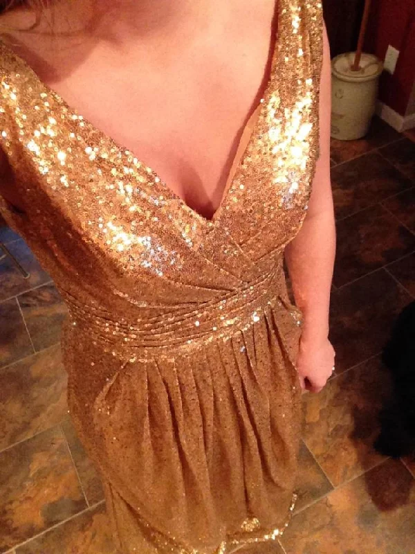 Price Reduction Other Gold sequin bridesmaids dress