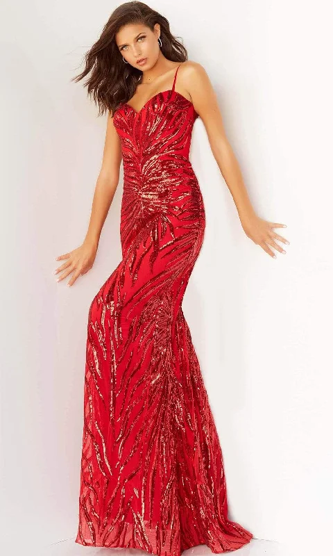 Savings Spectacular Jovani - 08481 Sequin Tie-Back Plus Size Prom Sheath Gown