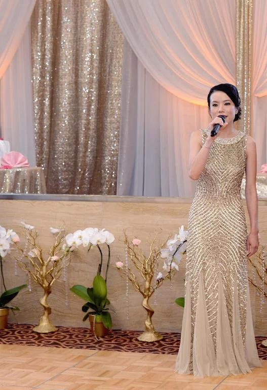 Can't Miss Aidan Mattox Sequined Godet Gown