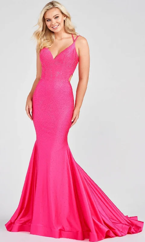 Members Only Ellie Wilde EW122001 - Beaded Mermaid Prom Gown