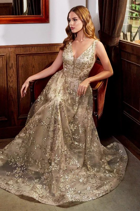 Today’s Special Glitter Print Ball Gown by Cinderella Divine CB068