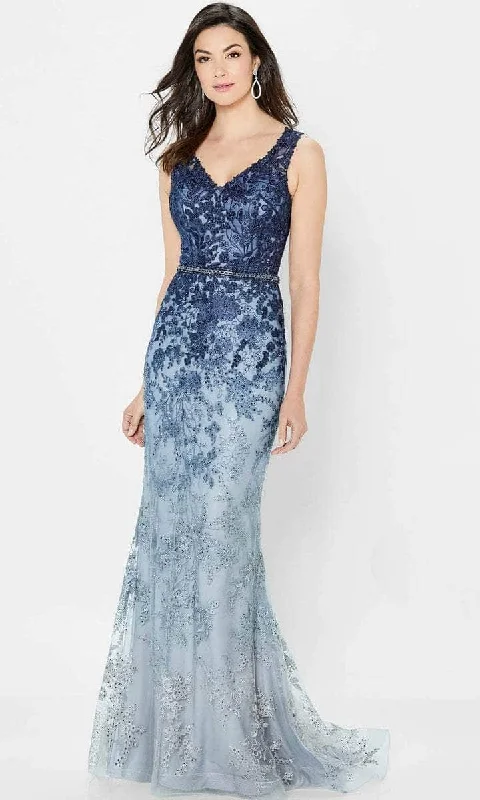 Limited Stock Montage by Mon Cheri - Floral Lace V-Neck Prom Gown 122903