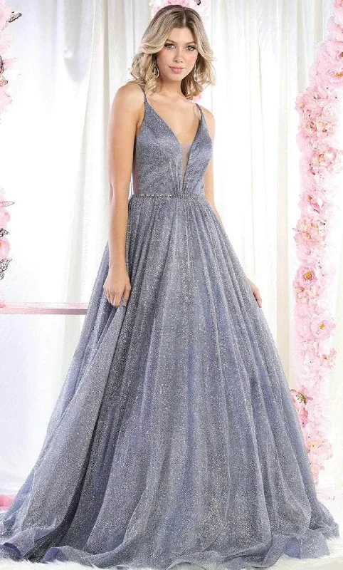 Blowout Deals May Queen RQ7983 - Sleeveless V Neck A Line Dress