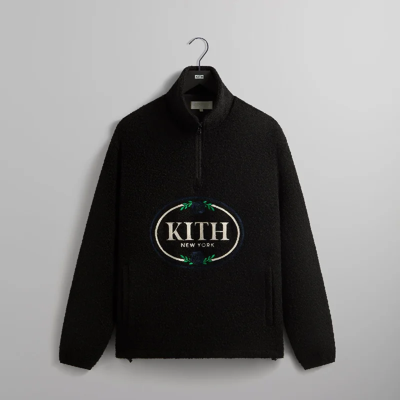 Anniversary Sale Kith Tweed Eric Quarter Zip Pullover - Black