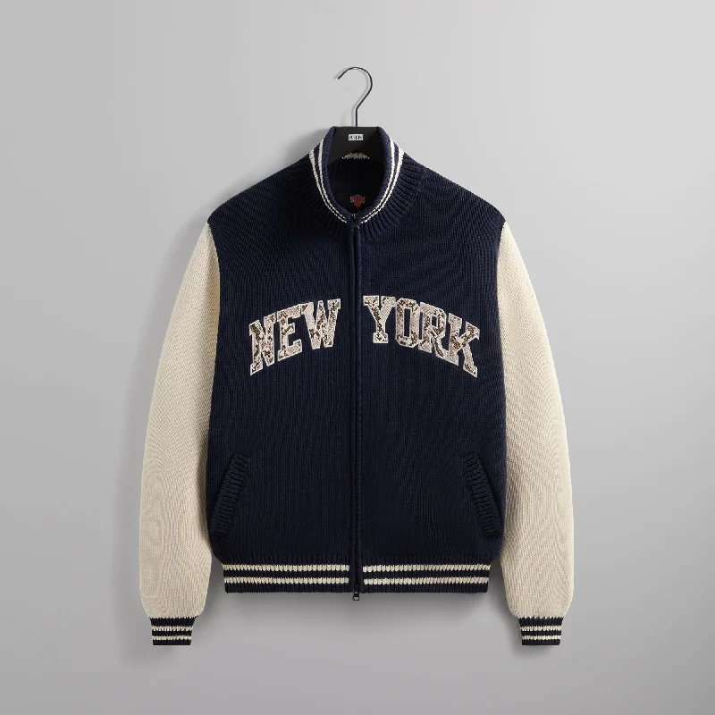 Limited Availability Kith for the New York Knicks Wyona Full Zip Sweater - Nocturnal