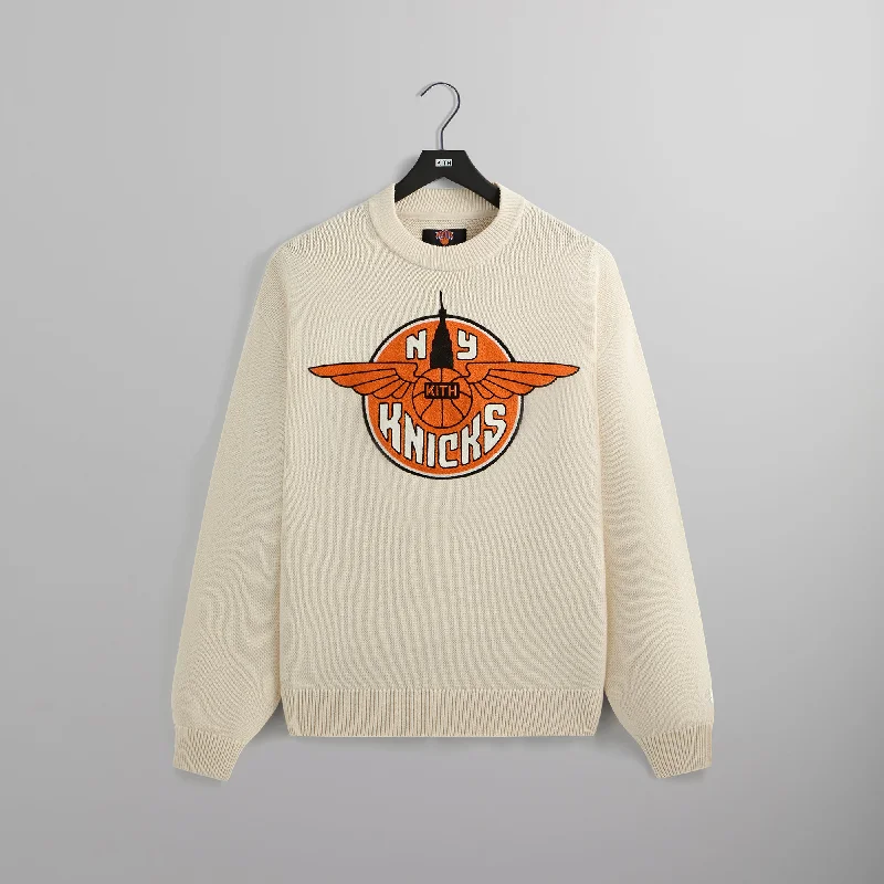 Markdowns Kith for the New York Knicks Wings Lewis Sweater - Sandrift