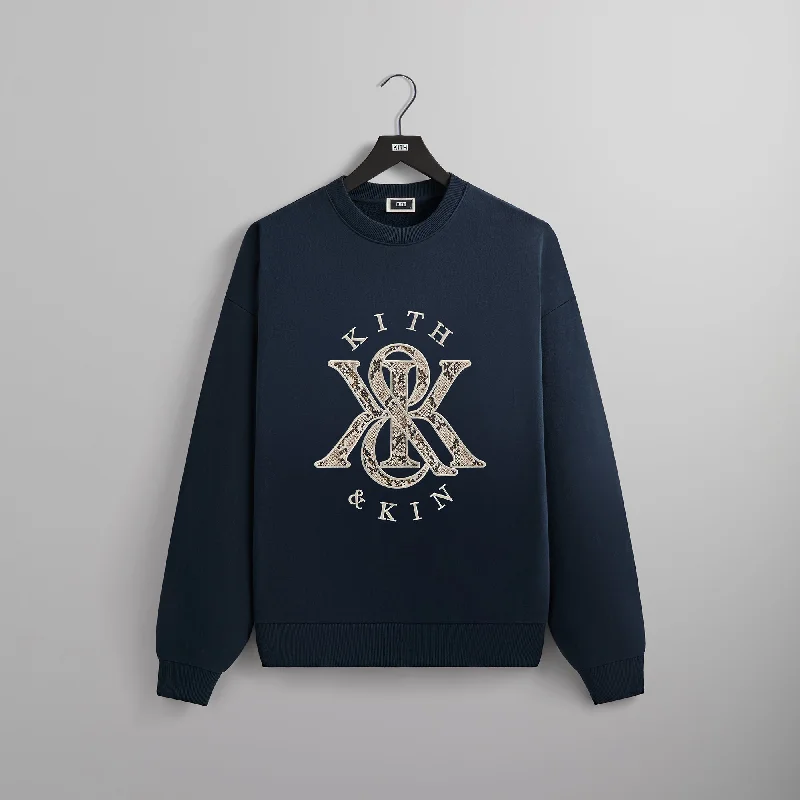 Amazing Deals Kith K&K Python Nelson Crewneck - Nocturnal