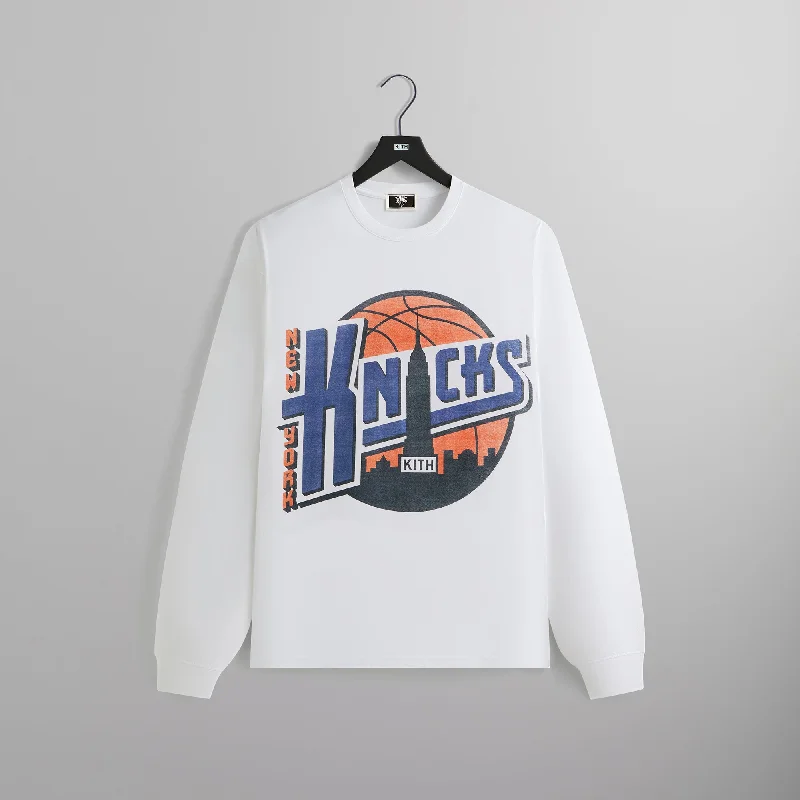 Deal of the Day Kith for the New York Knicks City Vintage Long Sleeve Tee - White