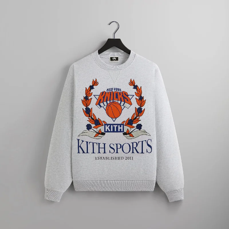 Special Offer Kith for the New York Knicks Laurel Vintage Nelson Crewneck - Light Heather Grey