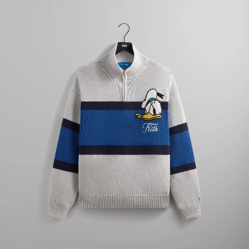 Sneak Peek Sale Disney | Kith for Donald Duck Quarter Zip Wyona Sweater - Light Heather Grey