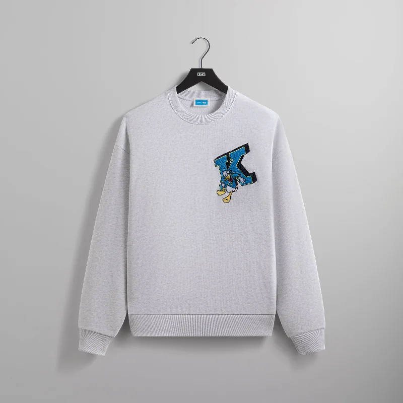 Price Drop Alert Disney | Kith for Donald Duck Varsity Vintage Nelson Crewneck - Light Heather Grey