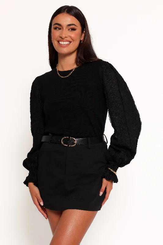 Get It Before It’s Gone Misah Long Sleeve Top - Black