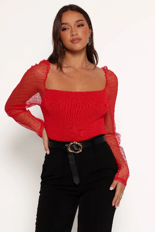 Clearance Event Rigala Top - Red