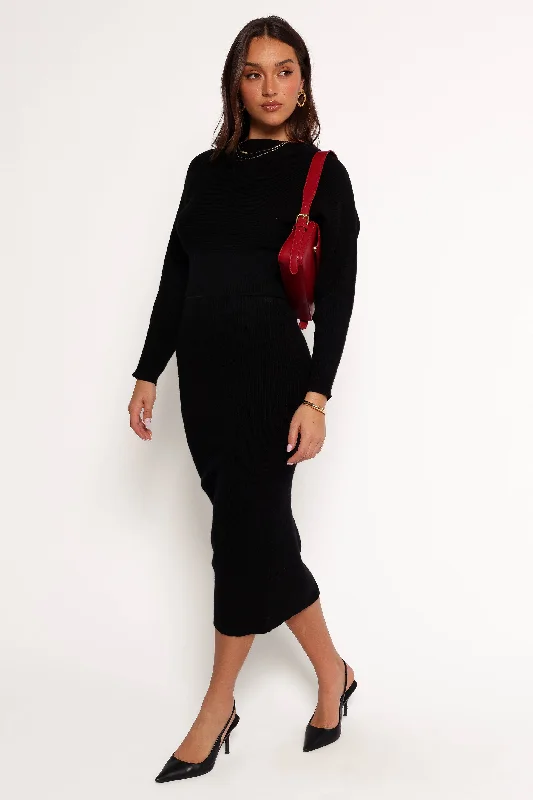 The Best Prices Serena Knitted Set - Black