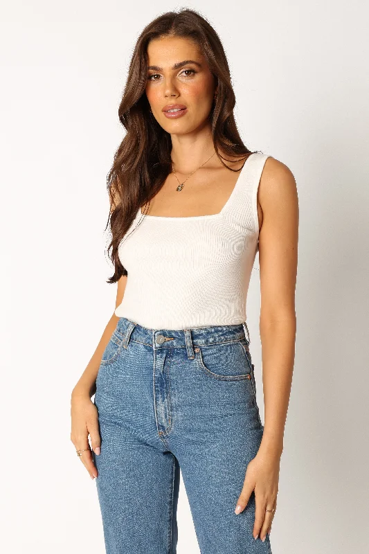 Extra Savings Vicki Rib Tank - White