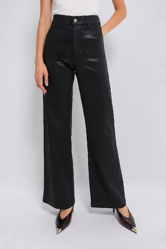 Best Bargains Black Coated Virginia Wideleg
