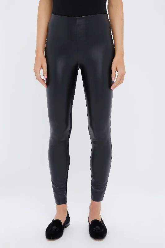 Big Discounts Black Vegan Leather Jo Leggings