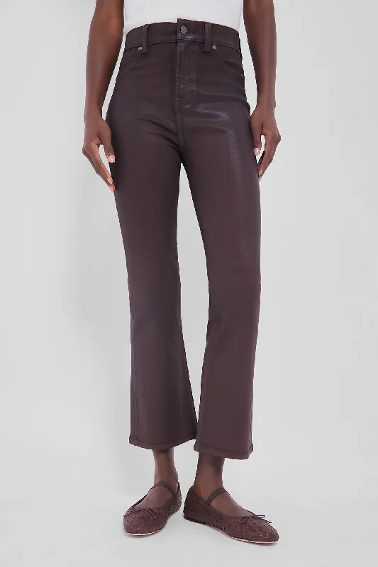 Overstock Brunette Coated High Waisted Slim Kick