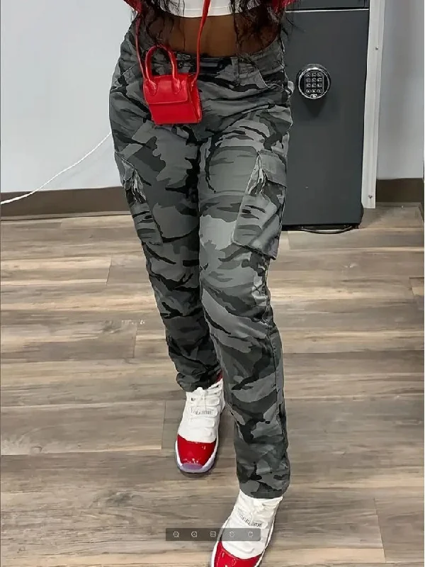Time-Limited Offer Camouflage Multi Pocket Cargo Pants