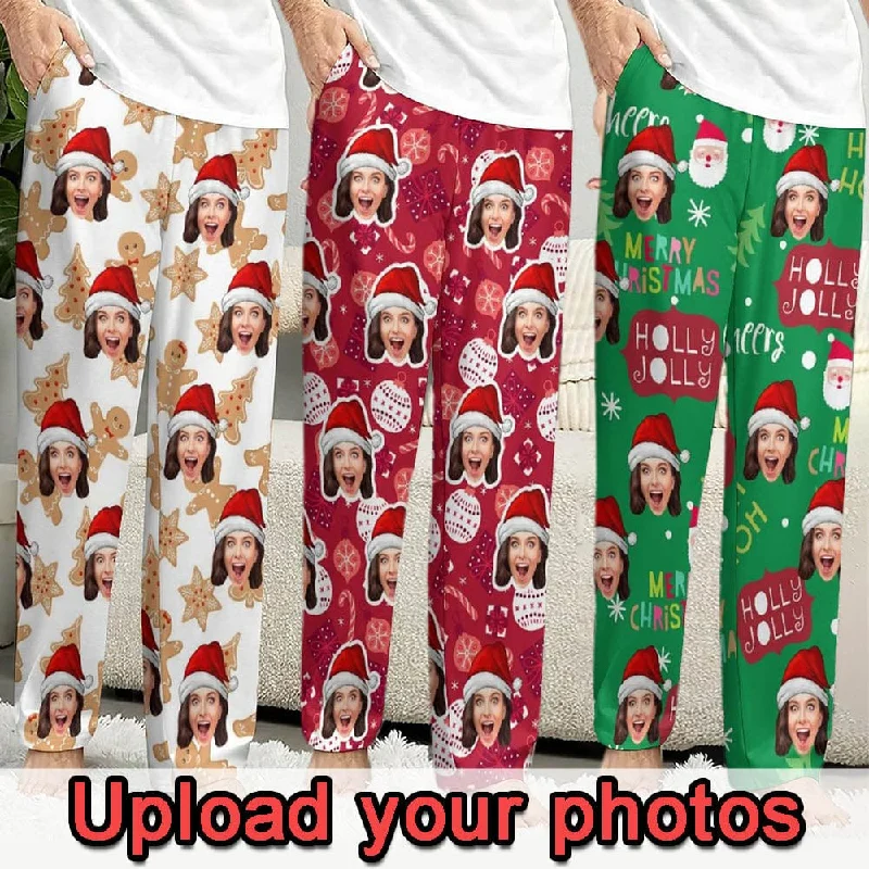 Now or Never 【Flash Sale】Custom Face Christmas Slumber Party Unisex Long Pajama Pants Best Christmas Gifts for Family for Couple Now or Never 【Flash Sale】Custom Face Christmas Slumber Party Unisex Long Pajama Pants Best Christmas Gifts for Family for Couple