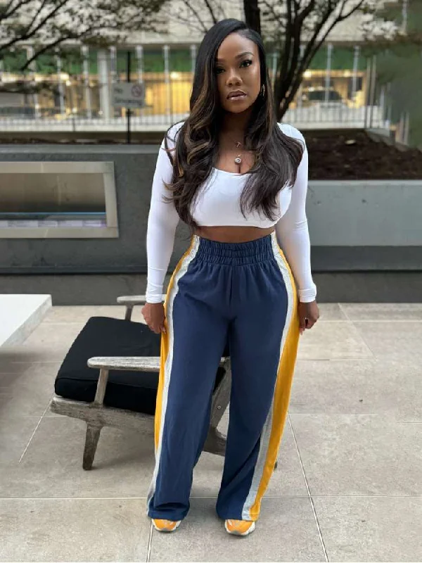 Online Exclusive Colorblock Mid-rise Baggy Pants