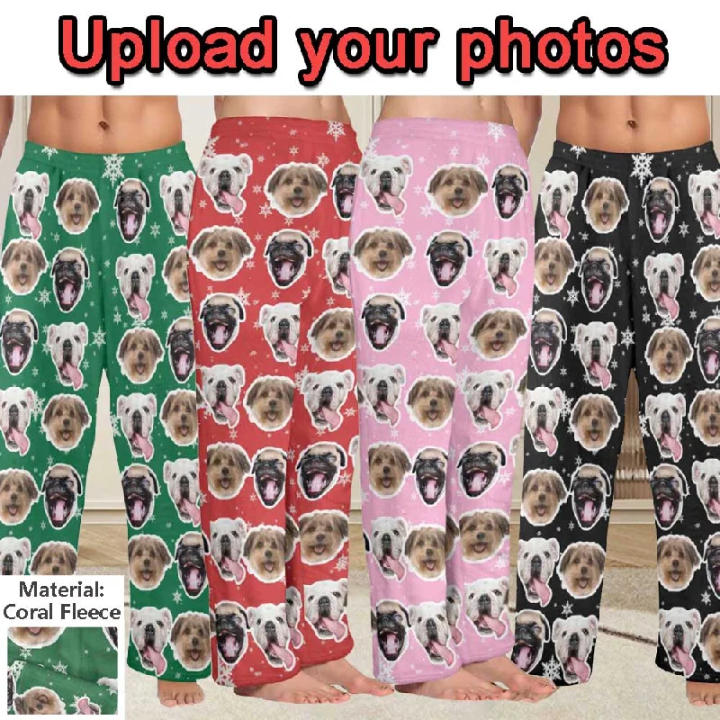 Bargain Prices Coral Fleece Pajama Trousers-Custom Face Snowflake Warm and Comfortable Sleepwear Long Pajama Pants For Men Women Bargain Prices Coral Fleece Pajama Trousers-Custom Face Snowflake Warm and Comfortable Sleepwear Long Pajama Pants For Men Women