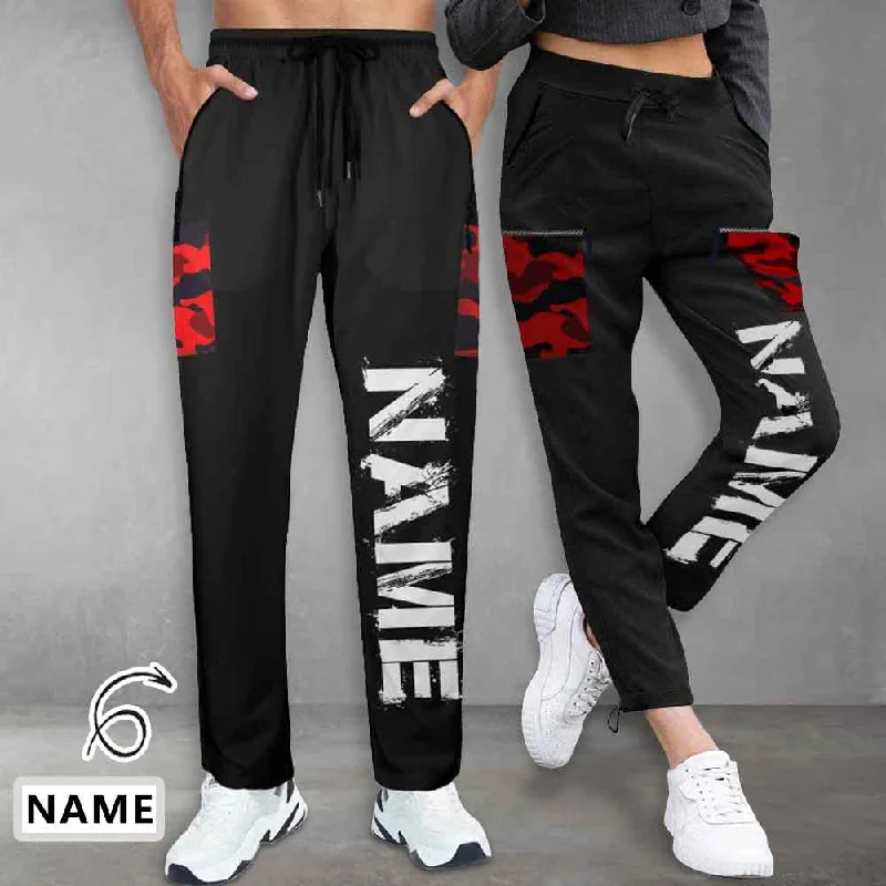 Online Only Custom Name Black Quick Dry Pants Couple's All Over Print Casual Elastic Drawstring Pants Online Only Custom Name Black Quick Dry Pants Couple's All Over Print Casual Elastic Drawstring Pants
