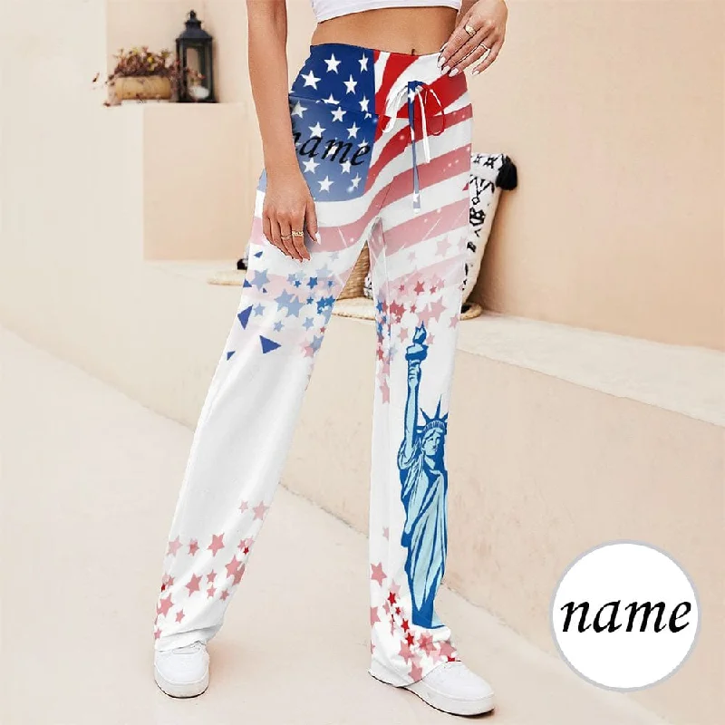 Deal Zone Custom Name Flag Women's Straight-Leg Loose Comfy Drawstring Pants for Yoga Running Sporting Deal Zone Custom Name Flag Women's Straight-Leg Loose Comfy Drawstring Pants for Yoga Running Sporting