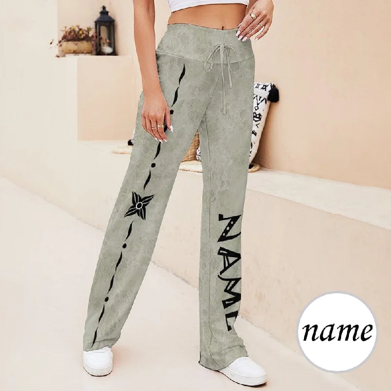 Act Fast Custom Name Ripple Women's Straight-Leg Loose Comfy Drawstring Lounge Pants for Yoga Running Sporting Act Fast Custom Name Ripple Women's Straight-Leg Loose Comfy Drawstring Lounge Pants for Yoga Running Sporting