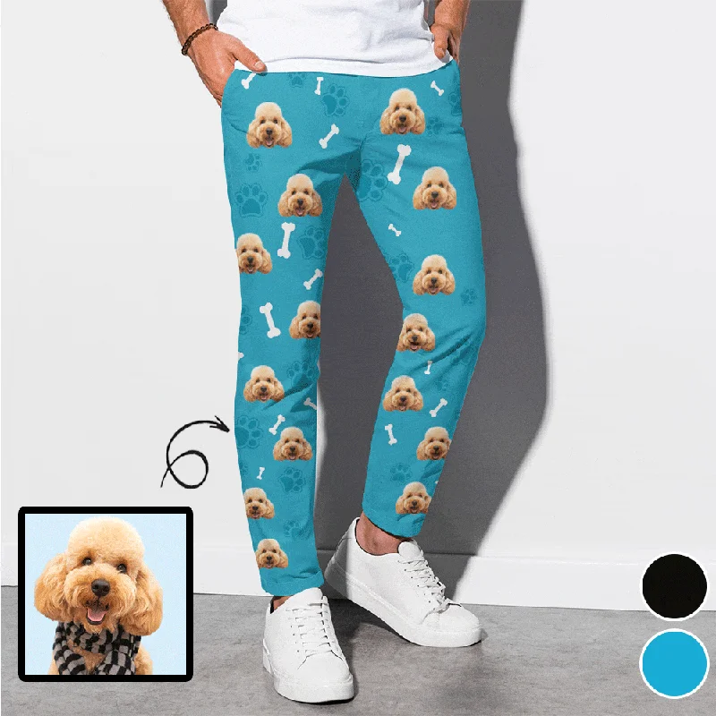 Act Now Custom Pet Face Dog Bone Paw Print Men's Casual Jogger Athletic Long Pants Casual Trousers Act Now Custom Pet Face Dog Bone Paw Print Men's Casual Jogger Athletic Long Pants Casual Trousers