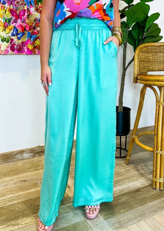 Friends and Family Sale Evie Pants - Aqua