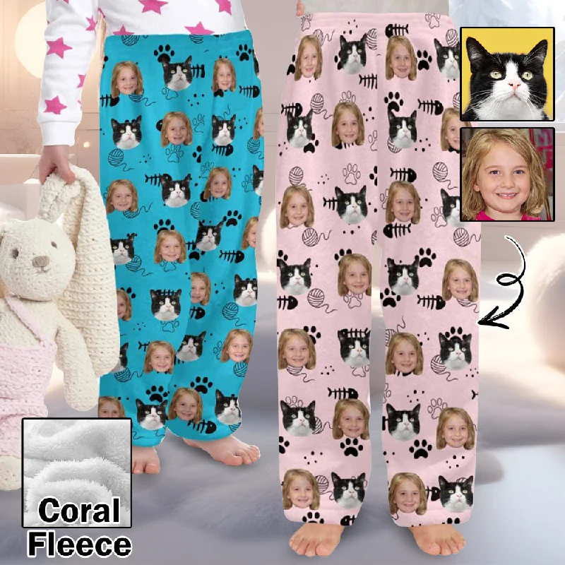 Savings Bonanza Flannel Pants for 2-15Y Kids-Custom Pet Photo Cute Cat and Me Pajama Pants 100% Soft Flannel For Winter Savings Bonanza Flannel Pants for 2-15Y Kids-Custom Pet Photo Cute Cat and Me Pajama Pants 100% Soft Flannel For Winter