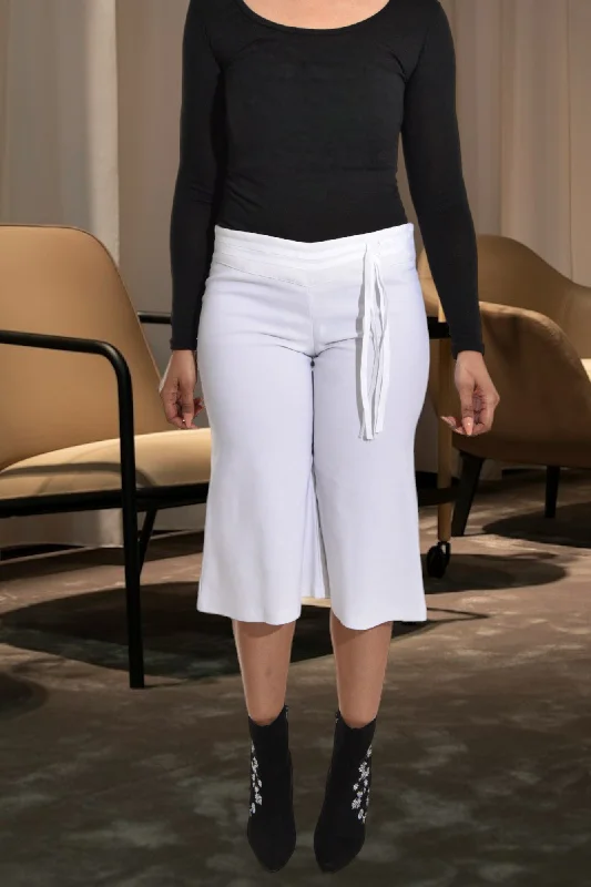 Best Bargains White Wide Leg Capri Pants