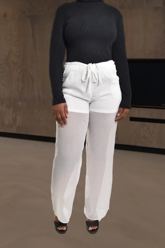 Extra Savings White Pants With Inner Shorts