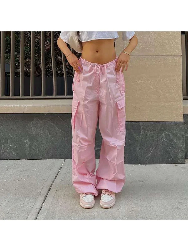 Deal of the Day Lace Up Cargo Pocket Leisure Streetwear Pants