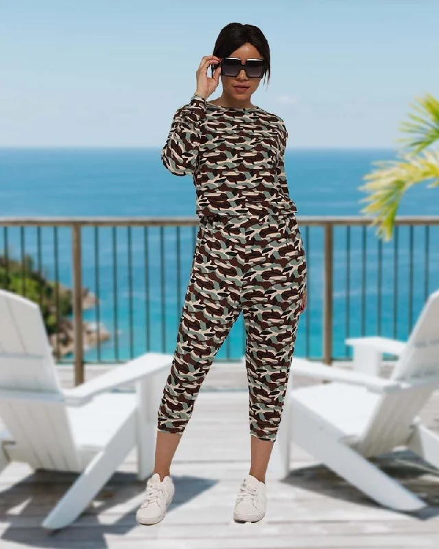 Instant Discount Ladies Camo Pattern 3/4 Pant (Tights Only)