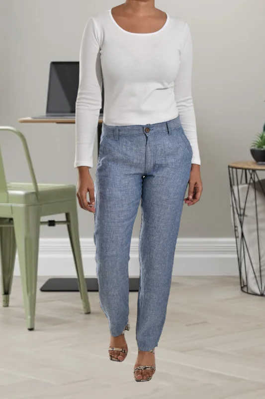 Major Savings Ladies Navy Pocket Pants